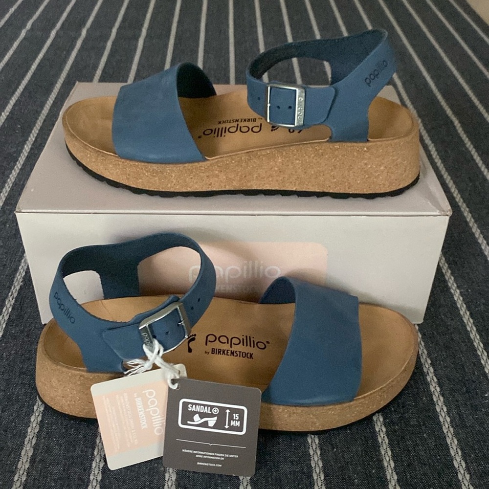 Birkenstock glenda womens elemental blue medium fit asst.sizes LB